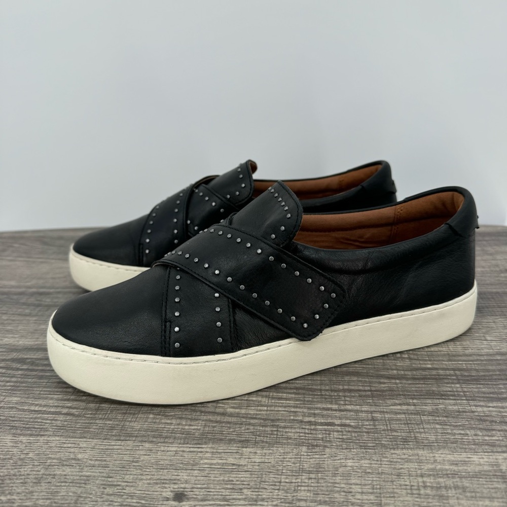 Frye NINA Slip-on Studded Sneaker Black Leather Women's